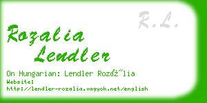 rozalia lendler business card